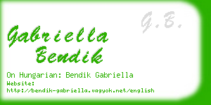 gabriella bendik business card